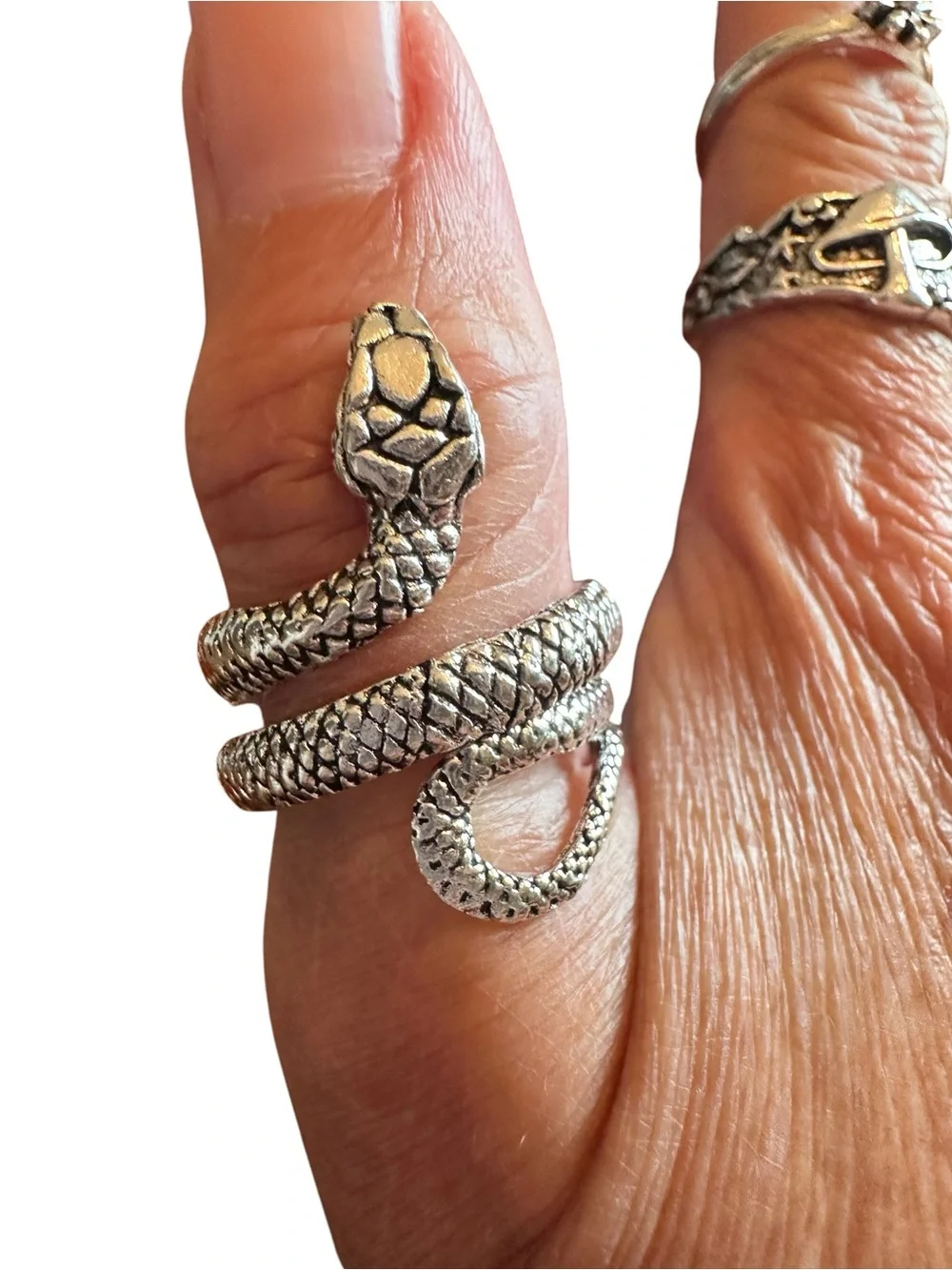 7 Piece Silver Variety Ring Set